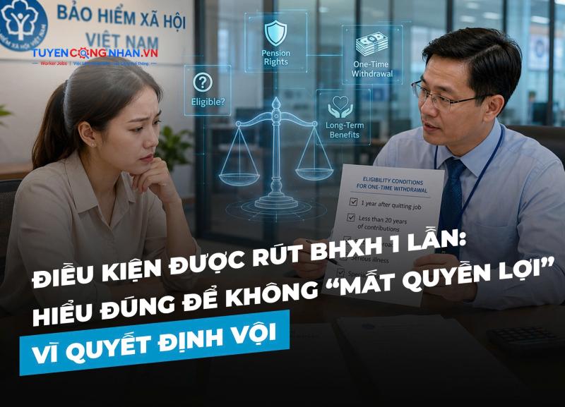 điều kiện rút bhxh 1 lần