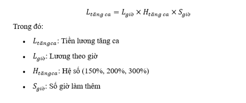 c&aacute;ch t&iacute;nh lương tăng ca đ&uacute;ng luật lao động