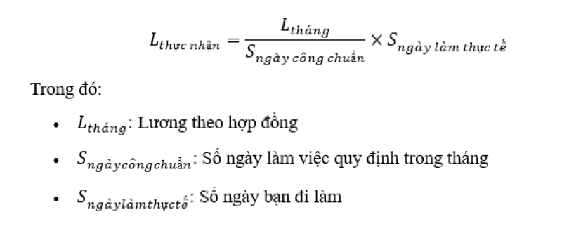 cách tính lương theo ngày công