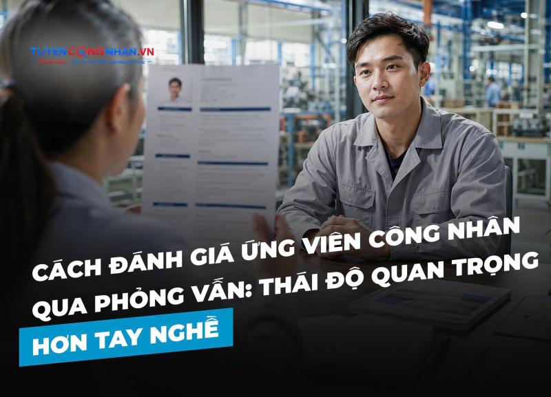 Cách đánh giá ứng viên công nhân qua phỏng vấn: Thái độ quan trọng hơn tay nghề