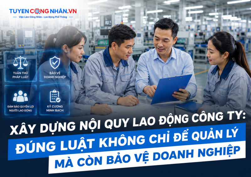 Xây dựng nội quy lao động công ty đúng luật: Không chỉ để quản lý mà còn bảo vệ doanh nghiệp