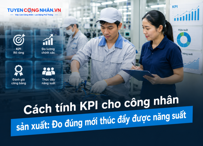 Cách tính KPI cho công nhân sản xuất: Đo đúng mới thúc đẩy được năng suất