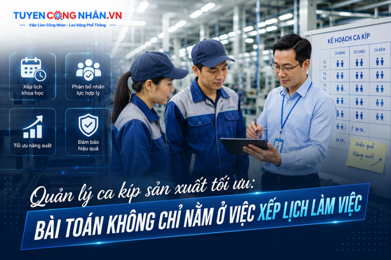 Quản lý ca kíp sản xuất tối ưu: Bài toán không chỉ nằm ở việc xếp lịch làm việc