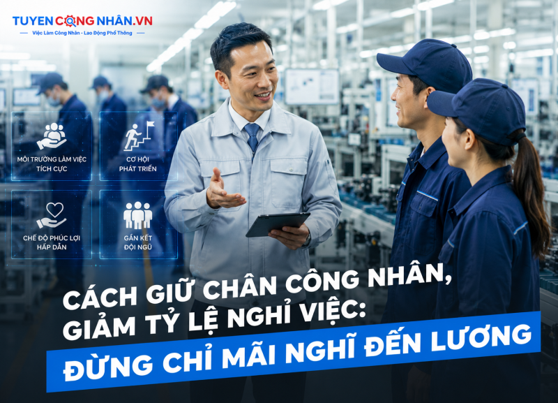 Cách giữ chân công nhân giảm tỷ lệ nghỉ việc: Đừng chỉ mãi nghĩ đến Lương
