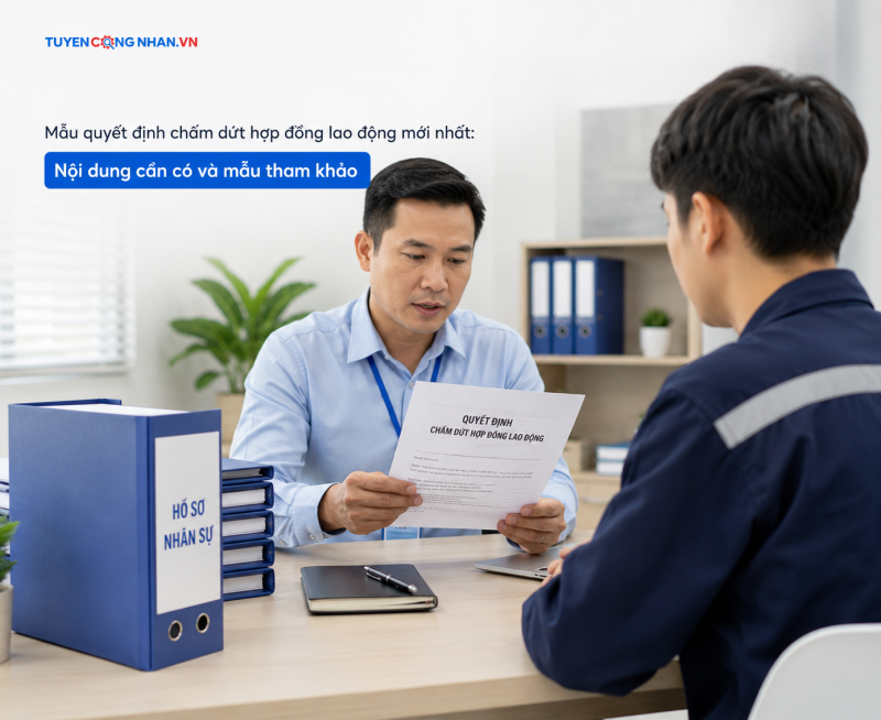 Mẫu quyết định chấm dứt hợp đồng lao động mới nhất: Nội dung cần có và mẫu tham khảo