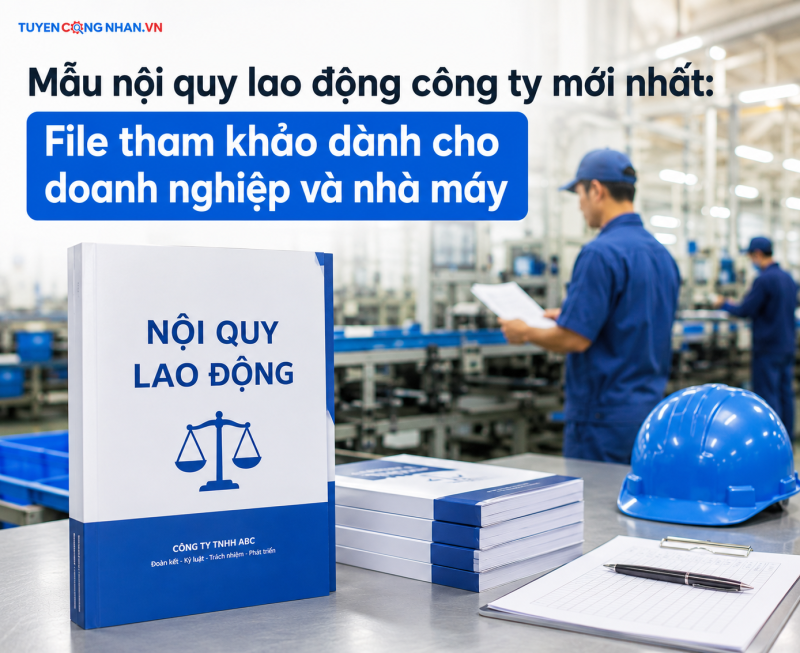 Mẫu nội quy lao động công ty mới nhất: File tham khảo dành cho doanh nghiệp và nhà máy