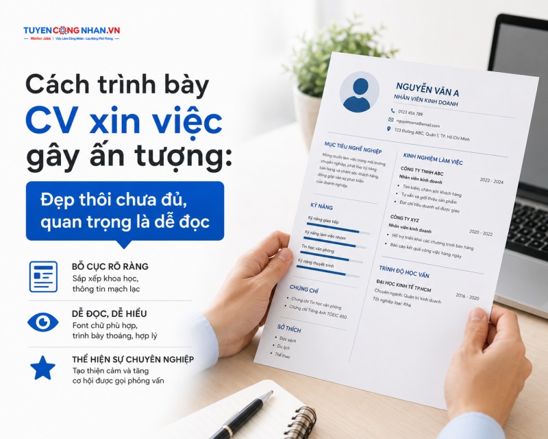 Cách trình bày CV xin việc gây ấn tượng: Đẹp thôi chưa đủ, quan trọng là dễ đọc