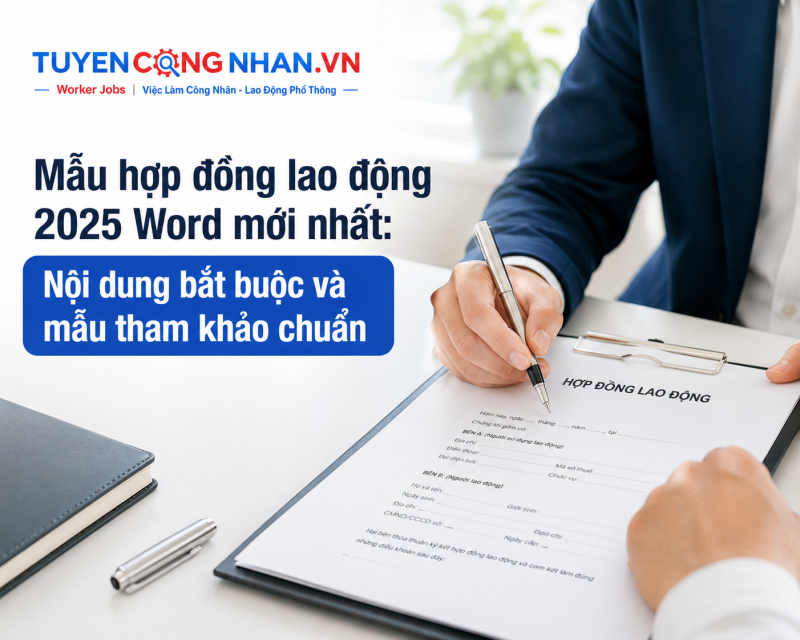 Mẫu hợp đồng lao động 2025 Word mới nhất: Nội dung bắt buộc và mẫu tham khảo chuẩn