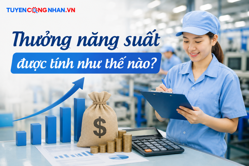 Thưởng năng suất tính như thế nào?