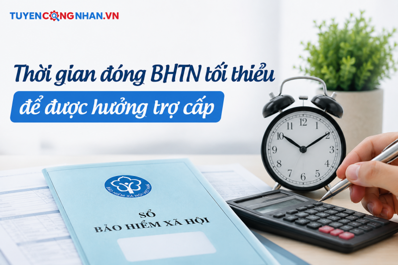 Thời gian đóng BHTN tối thiểu để được hưởng trợ cấp