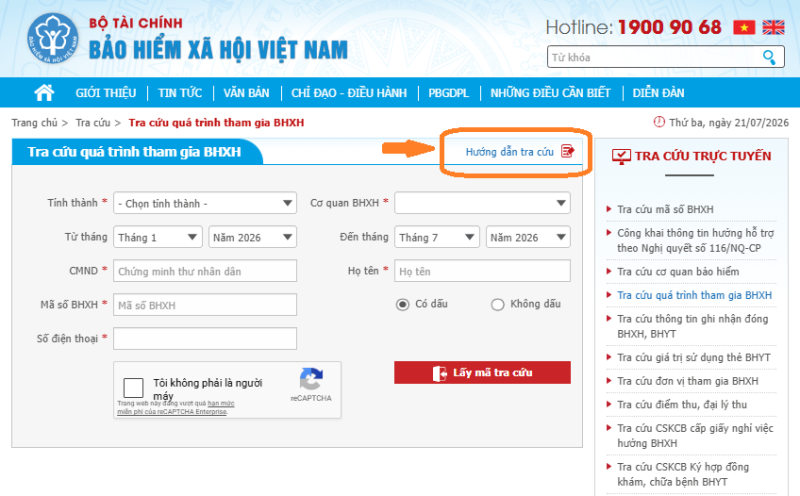 cách tra cứu quá trình đóng bhxh online