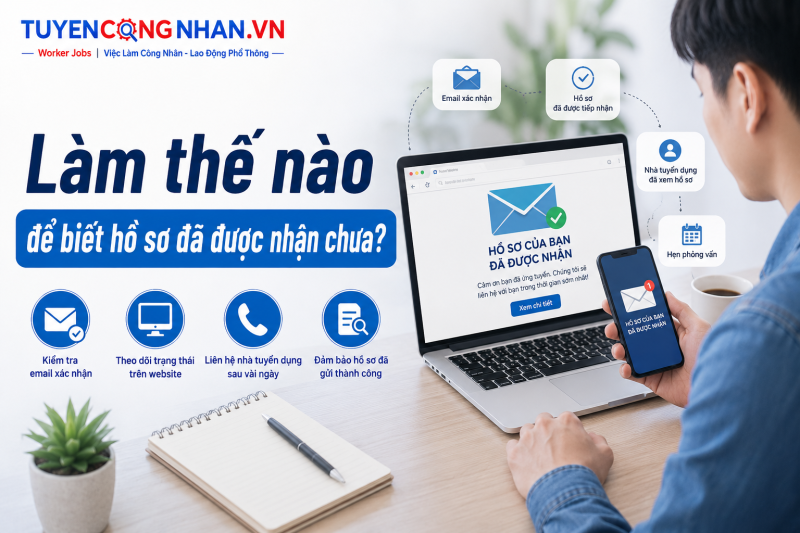 Làm thế nào để biết hồ sơ đã được nhận chưa?