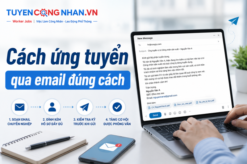 Cách ứng tuyển qua email đúng cách: Hướng dẫn cho người mới tìm việc