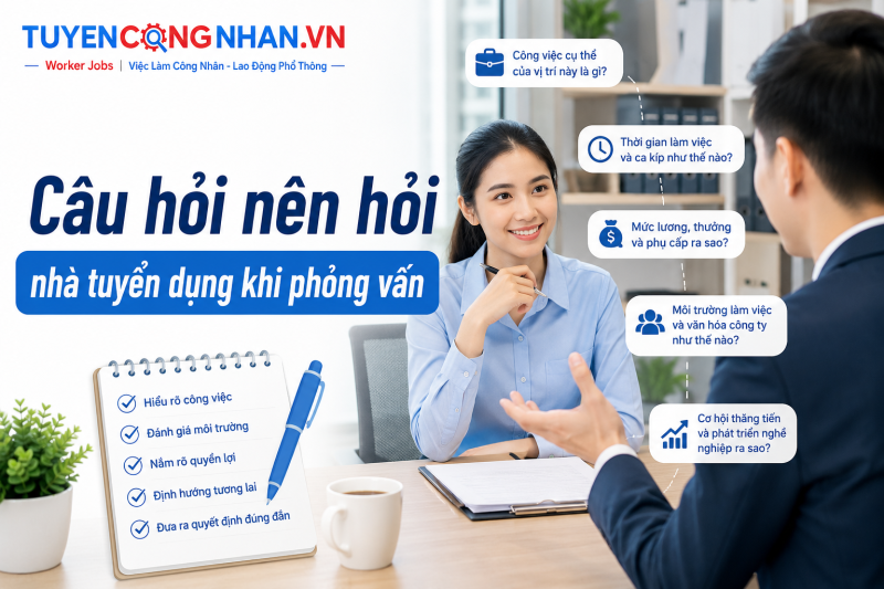 Câu hỏi nên hỏi nhà tuyển dụng khi phỏng vấn để không bỏ lỡ cơ hội tốt