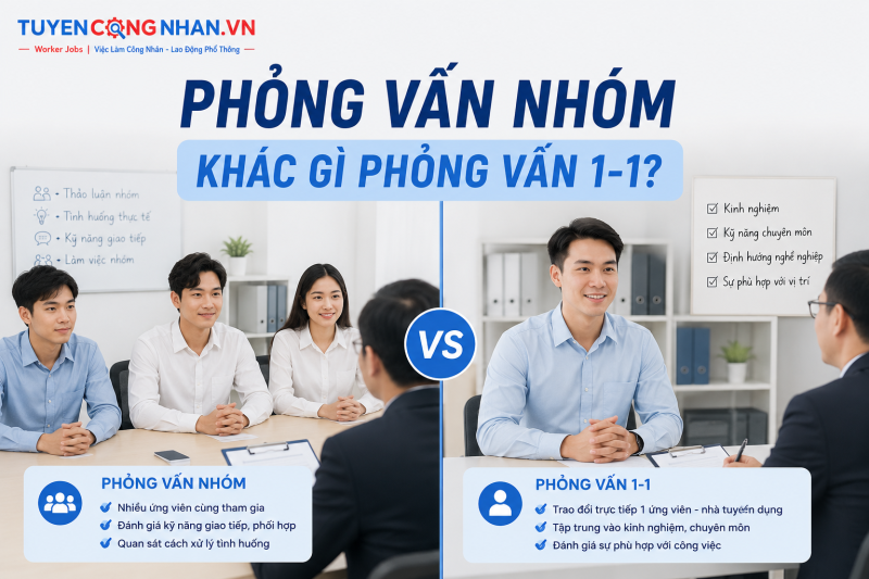Phỏng vấn nhóm khác gì phỏng vấn 1-1? Cách chuẩn bị để không bị lép vế