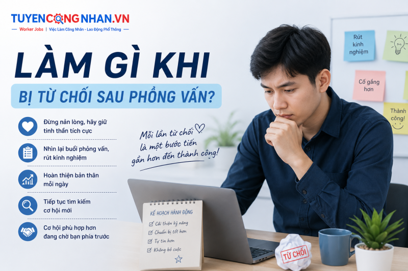 Làm gì khi bị từ chối sau phỏng vấn? Đừng vội nản lòng