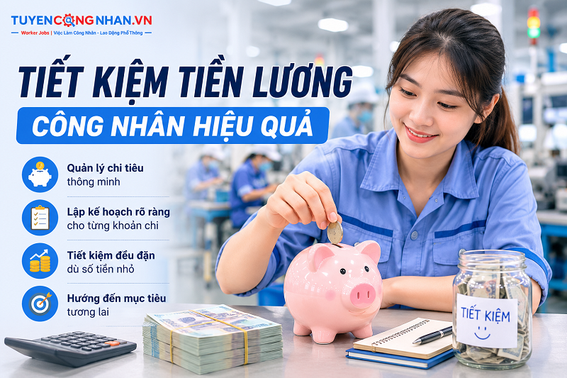 Tiết kiệm tiền lương công nhân hiệu quả: 07 cách đơn giản để tích lũy mỗi tháng