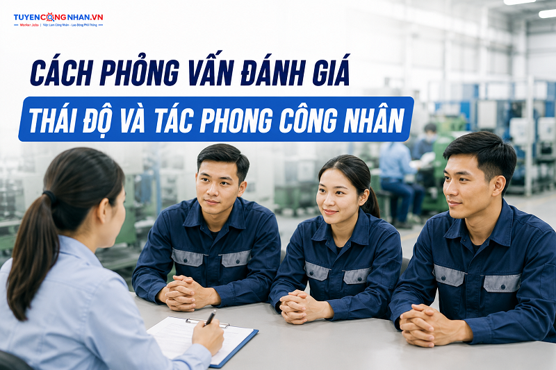 Cách phỏng vấn đánh giá thái độ và tác phong công nhân