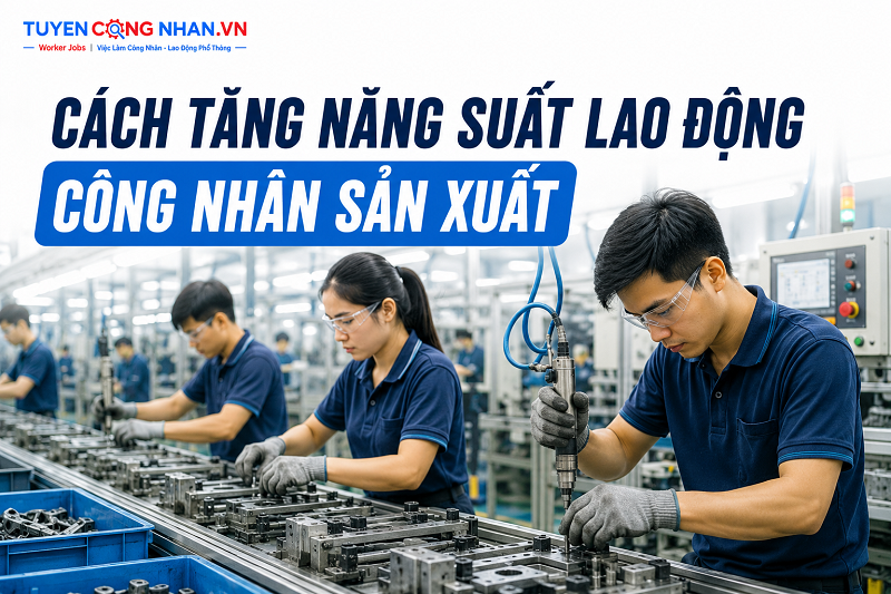 Cách tăng năng suất lao động công nhân sản xuất: Làm sao để hiệu quả hơn mà không tạo thêm áp lực?