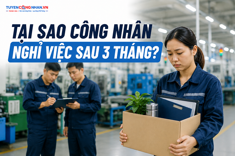 Tại sao công nhân nghỉ việc sau 3 tháng?