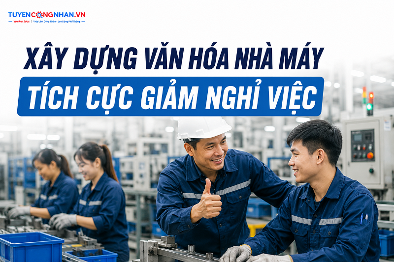 Xây dựng văn hóa nhà máy tích cực để giảm nghỉ việc