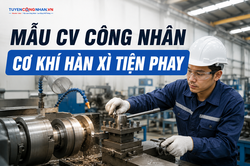 Mẫu CV công nhân cơ khí hàn xì, tiện, phay