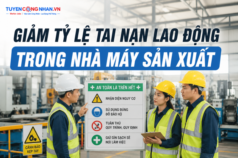 Cách giảm tỷ lệ tai nạn lao động trong nhà máy sản xuất