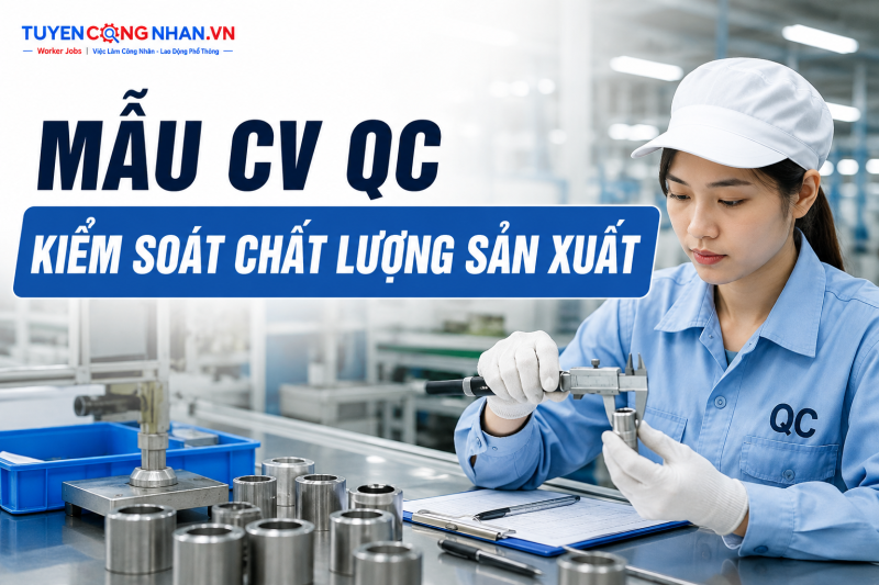 Mẫu CV QC kiểm soát chất lượng sản xuất