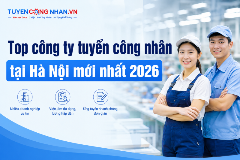 Tất tần tật Công ty tuyển công nhân tại Hà Nội mới nhất: Cập nhật liên tục, ứng tuyển ngay