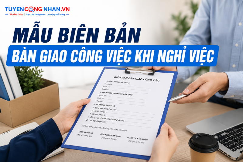 Mẫu biên bản bàn giao công việc khi nghỉ việc mới nhất 2026