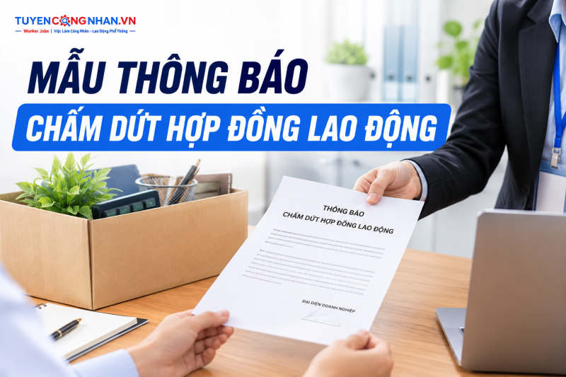 Mẫu thông báo chấm dứt hợp đồng lao động chuẩn và mới nhất