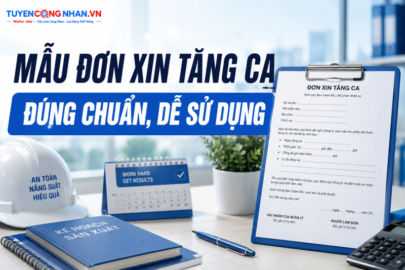 Mẫu đơn xin tăng ca mới nhất 2026