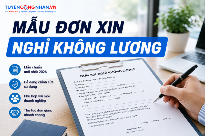 Mẫu đơn xin nghỉ không lương mới nhất 2026