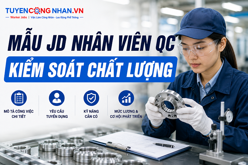 Mẫu JD Nhân viên QC kiểm soát chất lượng: Mô tả công việc đầy đủ và chi tiết nhất