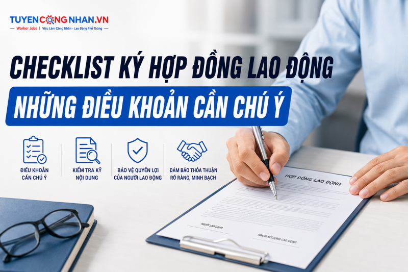 Checklist ký hợp đồng lao động: Những điều khoản NLĐ và DN cần chú ý