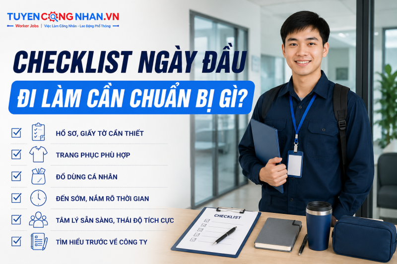 Checklist ngày đầu đi làm cần chuẩn bị gì? Hướng dẫn đầy đủ cho lao động mới